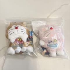 100%ドラえもん&フレンズ展 ぬいぐるみキーチェーン 2種セット　桜　柴犬のサムネイル