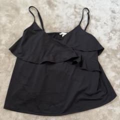 H&M ブラック フリルキャミソール US Sのサムネイル