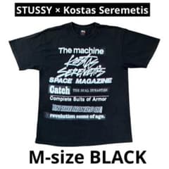 【希少・コラボ】STUSSY × KostasSeremetis TシャツM 黒のサムネイル
