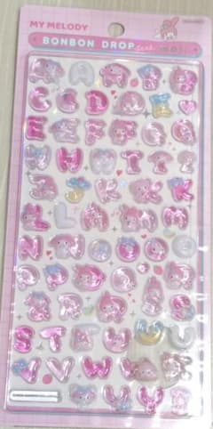 My Melody BONBON DROP シール　文字のサムネイル