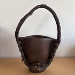 手付き花瓶 陶器製 枝持ち手 伝統工芸 手付き花瓶 陶器製 枝持ち手 伝統工芸 | Mercari