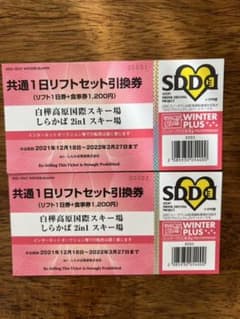 白樺高原国際、しらかば2in1  1日リフト券2枚のサムネイル