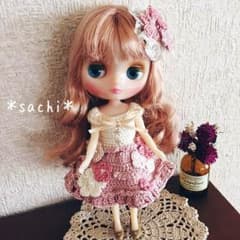 ミディブライス お洋服 ♡ピンクフラワー♡ ワンピコーデ2点セット no.6のサムネイル