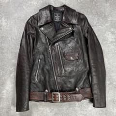 Backboneホースハイドダブルライダースジャケット BACKBONE 07AW インディアンスカル ホースハイド ダブルライダース