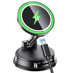 ⭐️車載用強力マグネット充電器⭐️ 15W 急速充電　ワイヤレス　スマホホルダーのサムネイル
