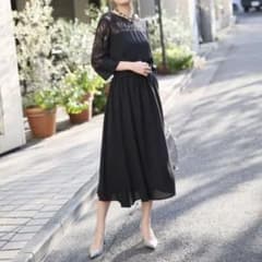 [美品]ジーナシス♡ブラックワンピのサムネイル
