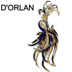 ドーラン ブローチ D'ORLAN ヴィンテージ コスチュームジュエリー