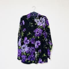 【貴重】 Vintage メッシュ地フラワーグラフィックシャツ 花柄シャツのサムネイル