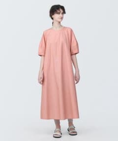 半袖 ロングシャツワンピース ピンクのサムネイル