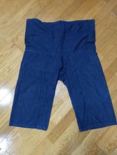 HATRA ハトラ パンツ クロップド 巻きデニム　日本製 インディゴブルー Mのサムネイル