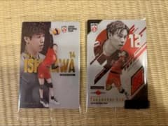 バレーボール日本代表 ウエハース ユニフォームカード 高橋藍&イラスト石川祐希のサムネイル