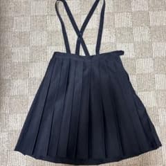 ネイビー プリーツスカート クロスストラップのサムネイル
