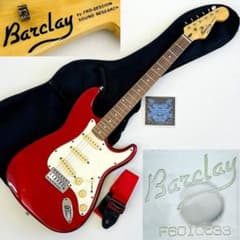 Barclay ストラトタイプ エレキギター レッド ソフトケース付【整備品