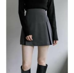 mystic ミスティック ミニスカパン キャロット チャコールグレー1のサムネイル