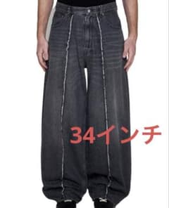 mm6 maison margiela バギーデニム 加工デニム ブラック - メルカリ