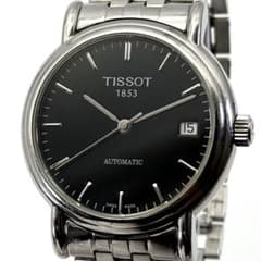 【裏スケ】 TISSOT 1853 自動巻き メンズ デイト 黒文字盤 腕時計 裏スケ】 TISSOT 1853 自動巻き メンズ デイト 黒文字盤 腕時計 - メルカリ