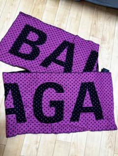 BALENCIAGA ドット柄 マフラー パープル×ブラックのサムネイル