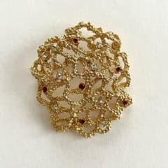 ドーラン ブローチ D’ORLAN ヴィンテージ コスチュームジュエリー Vintage D'Orlan GoldTone Openwork Brooch - メルカリ