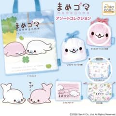 まめゴマ アソートコレクション さくらゴマ フェイス巾着 マチつきポーチのサムネイル
