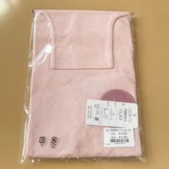 【新品タグ付き】天使の綿シフォン ハイネック L ノースリーブ パールピンク
