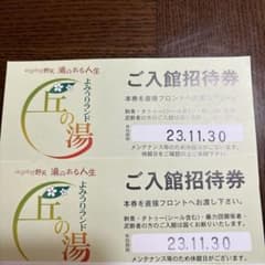 【新品未使用◎】よみうりランド　丘の湯　2枚のサムネイル