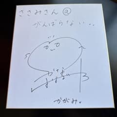 [당첨 통지서 첨부·희소] 하나자와 카나 친필 사인 색지 사사미씨＠힘내지 않는다