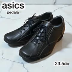 ✨極美品✨アシックス ペダラ サイドジップ レザー スニーカー 黒