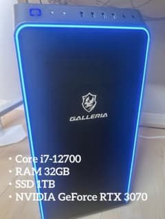 美品・大容量32GB】GALLERIA XA7C-R37 ゲーミングPC - メルカリ