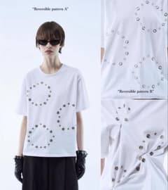 seyto リベット装飾 Tシャツ ホワイト　格安出品のサムネイル