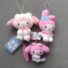 サンリオ マイメロディ ぬいぐるみキーホルダー 3個セットのサムネイル
