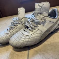 PUMA パラメヒコ　廃盤モデル 希少 廃盤 PUMA パラメヒコ 27cm サッカースパイク ホワイト シルバー
