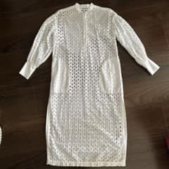 Sara mallika レース シャツワンピース ホワイトのサムネイル