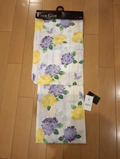 Face Girl 浴衣 紫陽花柄 綿100% 新品のサムネイル