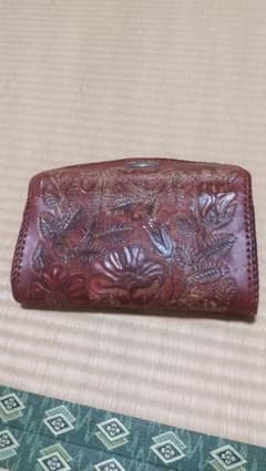 カービングレザー クラッチバッグ 花柄のサムネイル