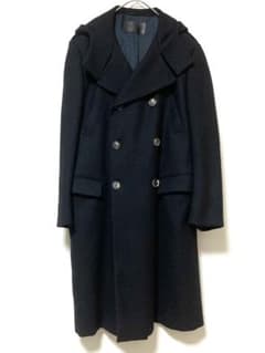 サルヴァトーレフェラガモ ウール フーデッド ダブルブレスト ロング 