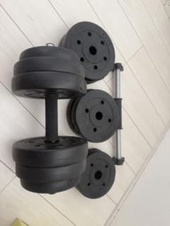 可変式ダンベルセット プレート付き 1つ約10kg - メルカリ