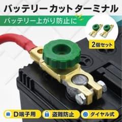 D端子用 バッテリーカットターミナル 2個セット オフスイッチ キルスイッチ