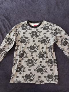 Supreme - Black × White ローズ柄ロングスリーブTシャツのサムネイル