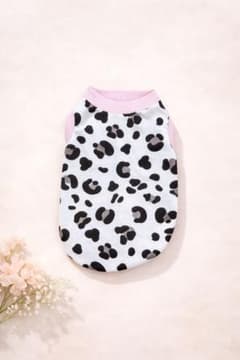 ハンドメイド　かわいいヒョウ柄 犬用タンクトップのサムネイル