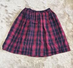 赤 チェック柄スカートのサムネイル