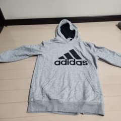 adidas キッズ パーカー グレー 160cmのサムネイル