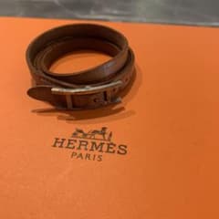 HERMES エルメス レザーブレスレット ブラウン - メルカリ
