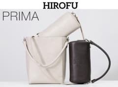 ヒロフ　プリマ　シボ革レザーハンドバッグ 2way ショルダー　オフホワイト ヒロフ プリマ シボ革レザーハンドバッグ 2way ショルダー オフ