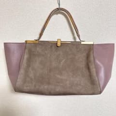 ZANCHETTI amleto24 スエード×牛革ハンドバッグ クラッチバッグ - メルカリ