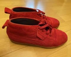 PUMA スニーカー メンズ 赤 スウェード 美品 27.5cmのサムネイル