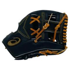 ★アシックス★軟式グローブ　内野手用　ゴールドステージ　ブラック×タン ☆アシックス☆軟式グローブ 内野手用 ゴールドステージ ブラック×タン