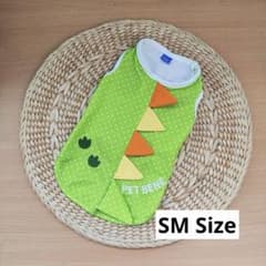 犬用 クールメッシュウェア 恐竜柄 グリーン SM サイズのサムネイル