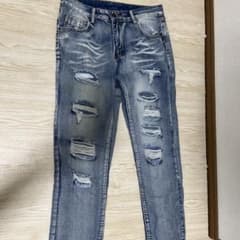 ダメージ加工 ストレッチデニムパンツ usのサムネイル