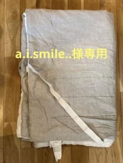 無印良品　麻混敷きパッド　ダブル　グレーのサムネイル