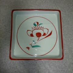 ***c様専用***  赤絵　大皿　25cm角のサムネイル